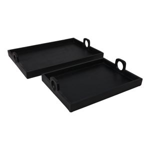 BAXTERMOOR SET OF 2 BLACK TRAY 5 (IN) 1