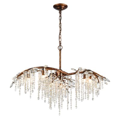 Elia 32″ Wide 6-Light Chandelier - Spanish Bronze