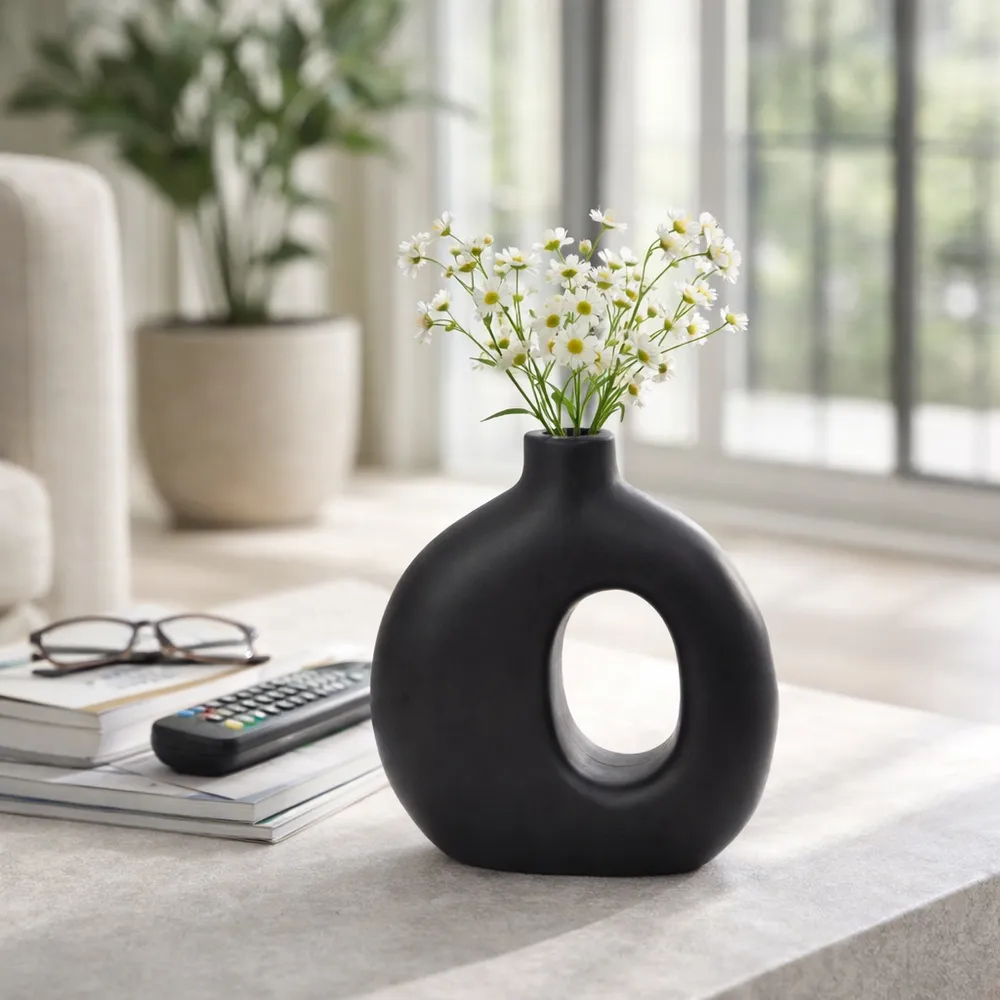 GRIFFINMOOR BLACK VASE 7 (IN)