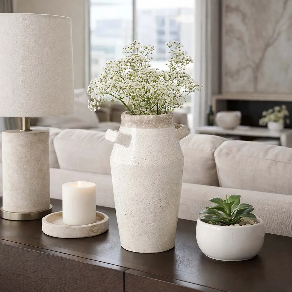 CLYDELAND GRAY VASE 14 (IN)