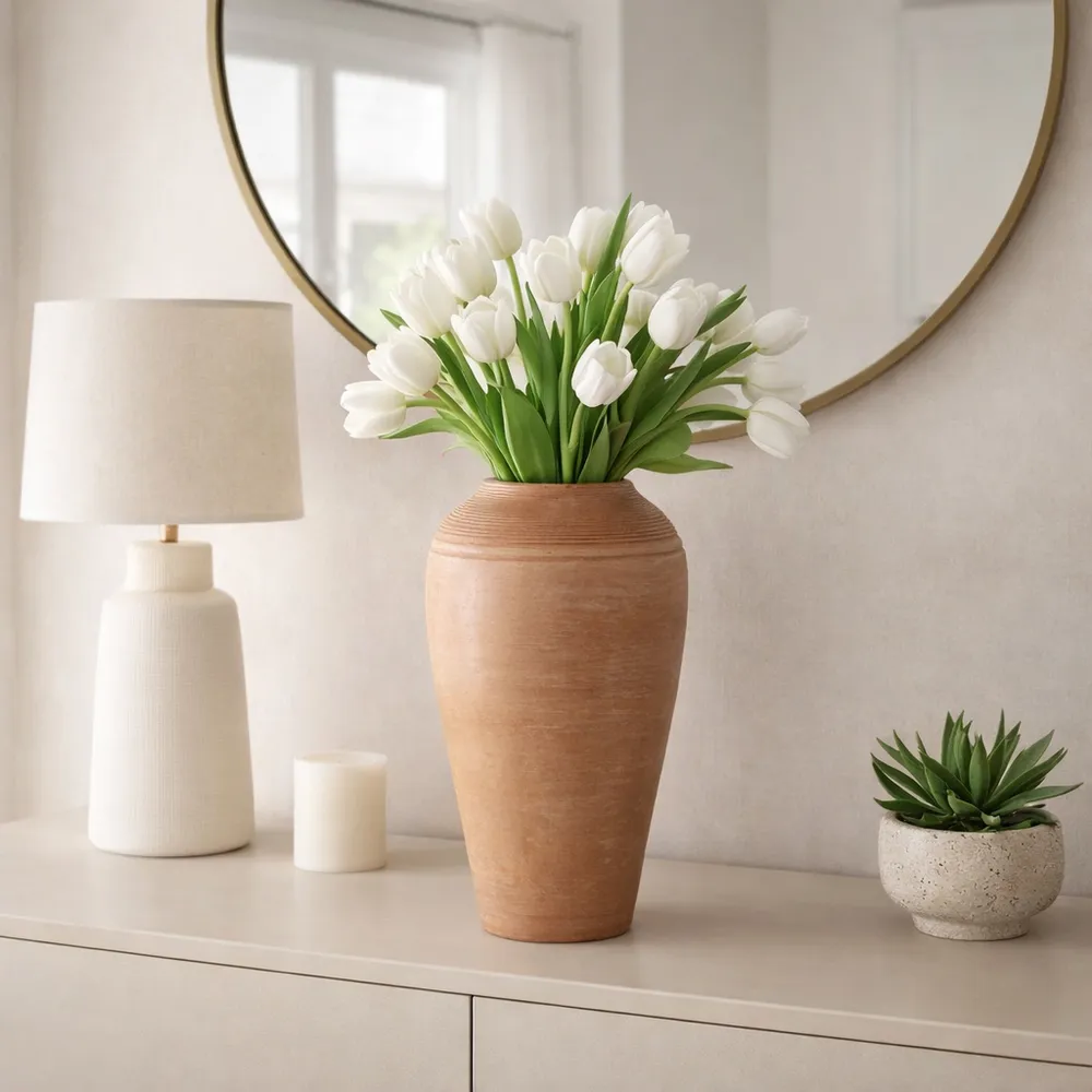 CANTONLAND BROWN VASE 16 (IN)