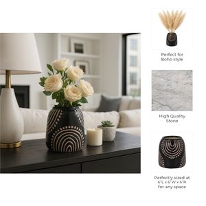 NORAMILL BLACK VASE 6 (IN) 9