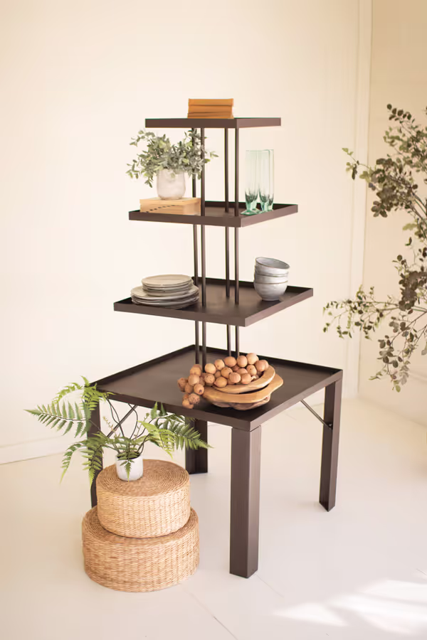 Four-Tiered Square Metal Store Display