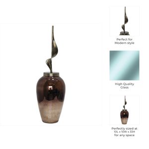 GUNNARGROVE GRAY GLASS VASE 33 (IN) 8