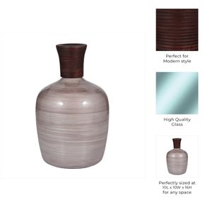 ELDONWICK BROWN GLASS VASE 16 (IN) 10