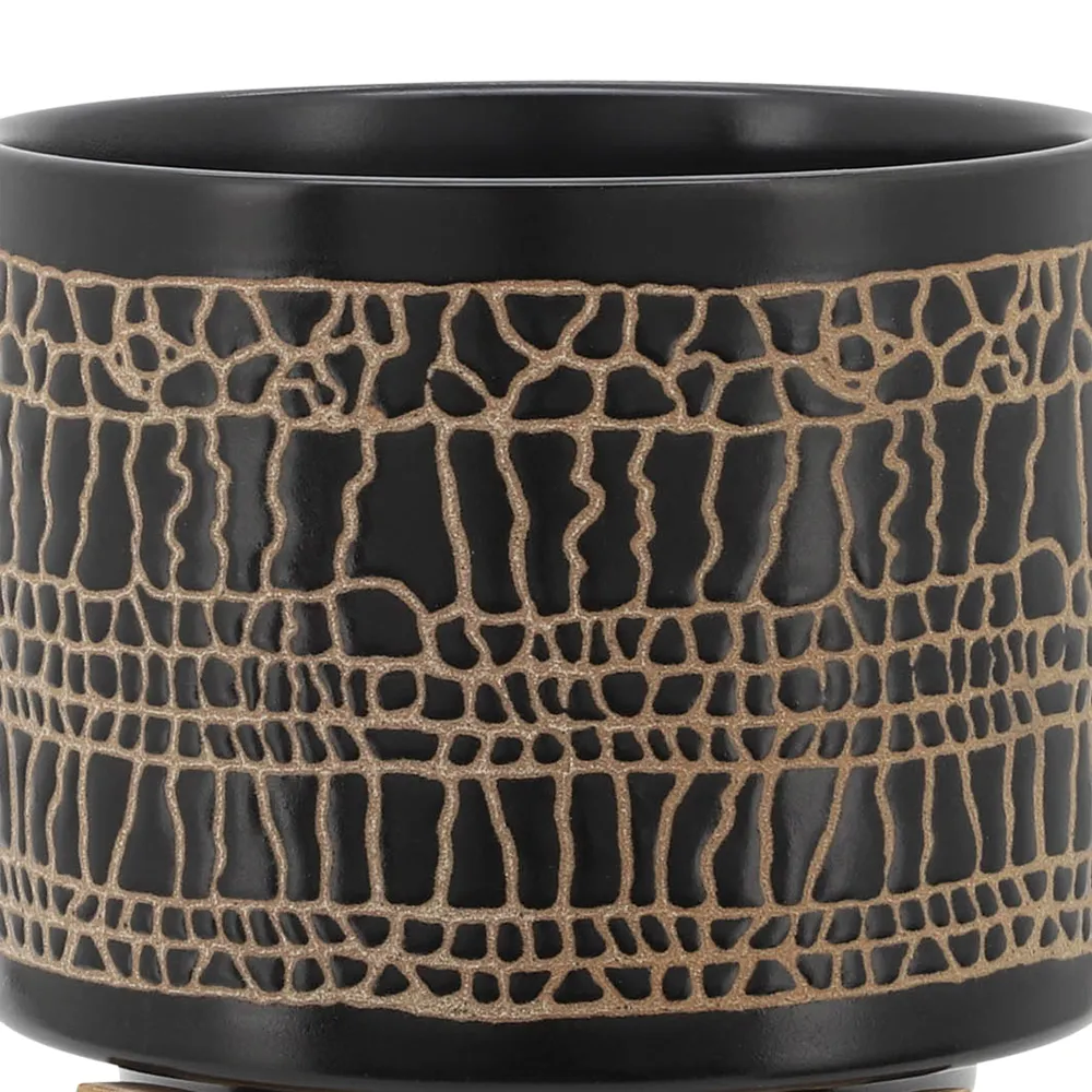 LANDONVIEW SET OF 2 BLACK PLANTER 11 (IN)