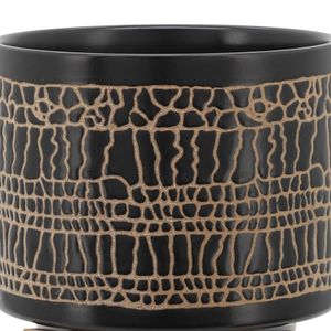 LANDONVIEW SET OF 2 BLACK PLANTER 11 (IN) 8