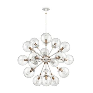 Boudreaux 32'' Wide 18-Light Chandelier - Matte White 2