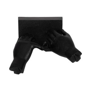 METAL,9"H,ENTWINED HANDS SCULPTURE, BLACK 7