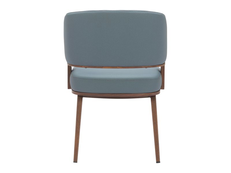Poise Dining Chair Azure Gray & Walnut 5