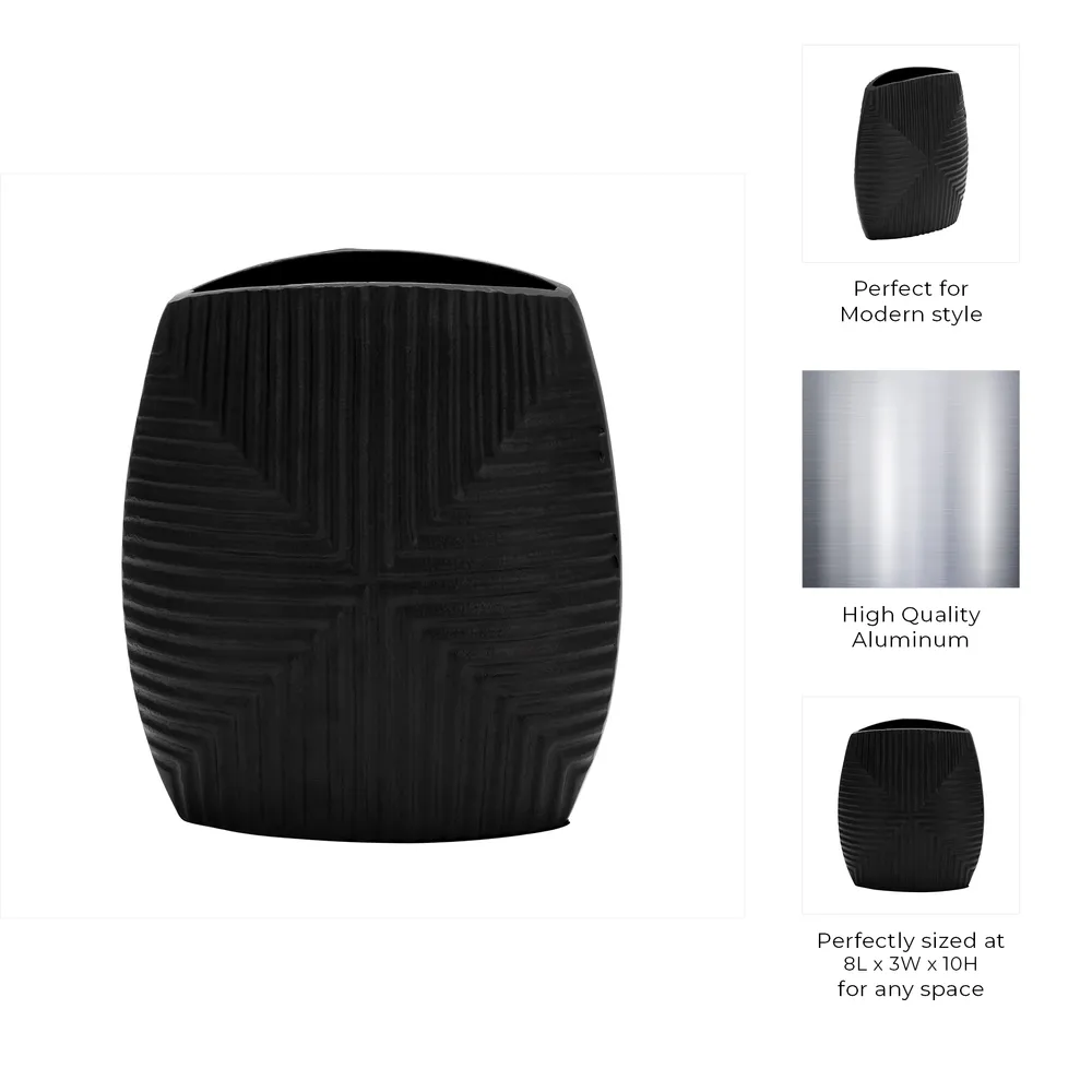 EMMONS BLACK VASE 10 (IN)