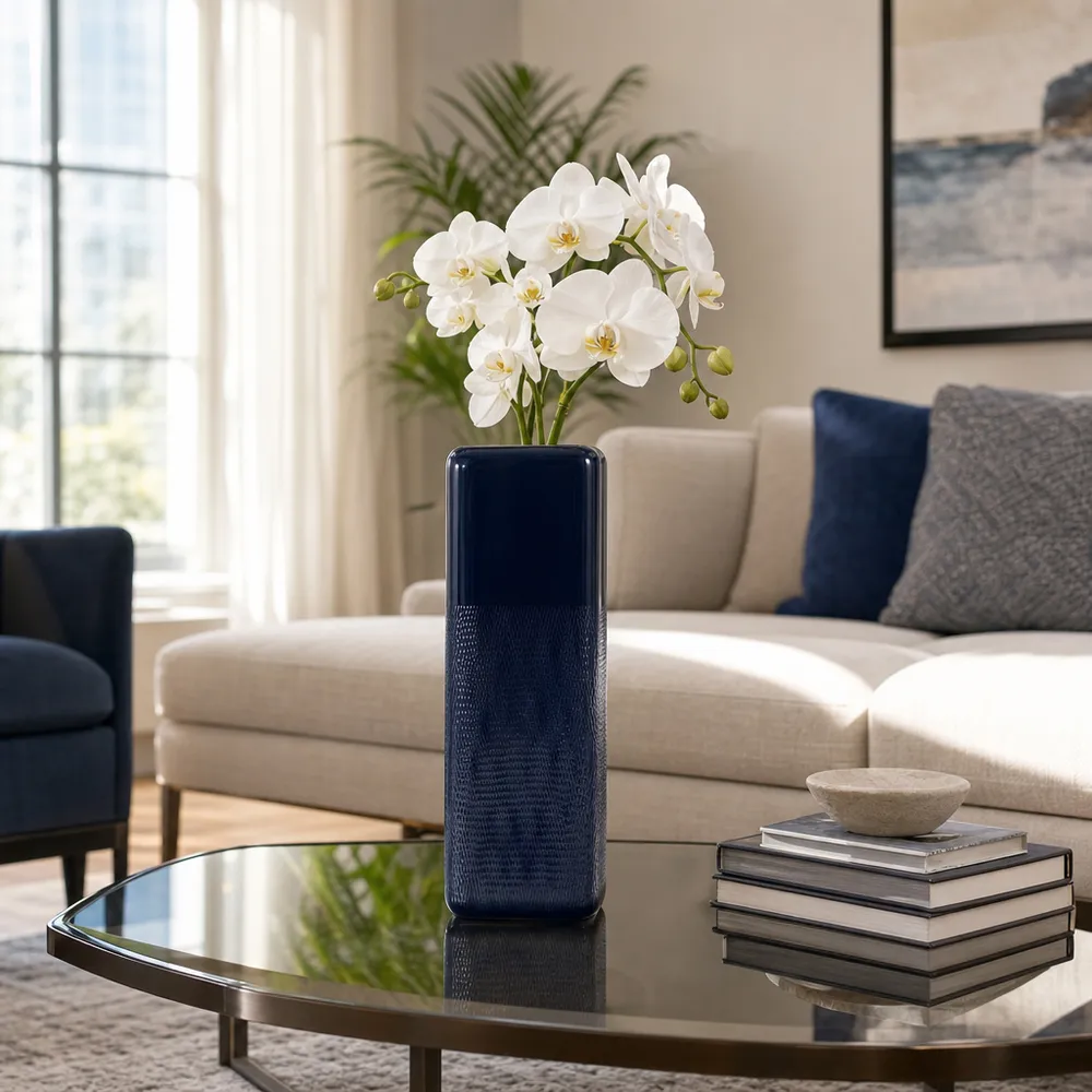 BECKHAVEN BLUE VASE 18 (IN)