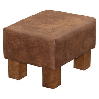 Upholstered Footstool - Barnwood Leg - Customer Fabric