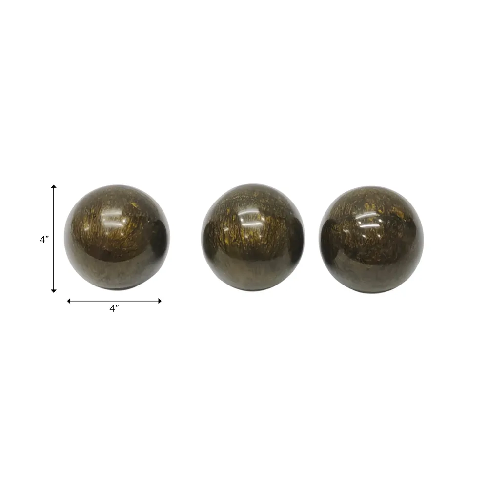 GARANDWAY SET OF 3 BROWN DECOR 5 (IN)