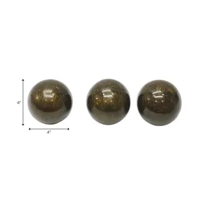 GARANDWAY SET OF 3 BROWN DECOR 5 (IN) 2