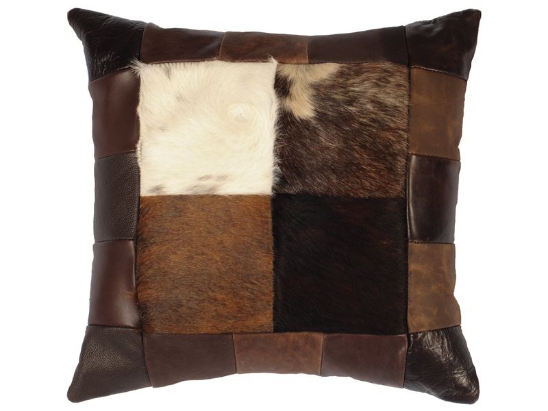 Four Square Leather Pillow (16"x16") thumbnail