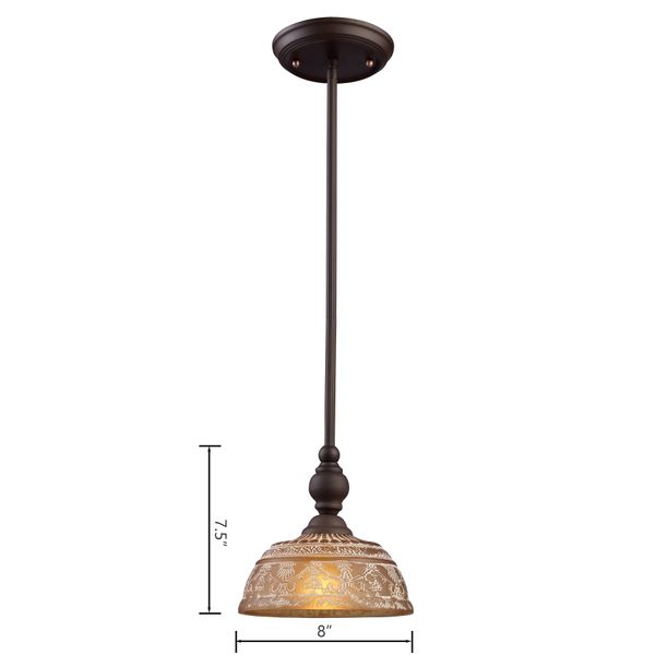 Norwich 8'' Wide 1-Light Mini Pendant - Oiled Bronze