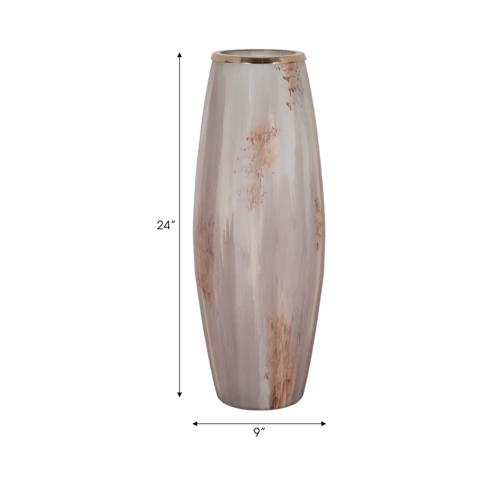 WOODSONCLIFF TAN GLASS VASE 24 (IN)