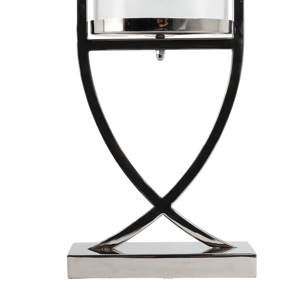OLIVERHAVEN SILVER CANDLE HOLDER 27 (IN)
