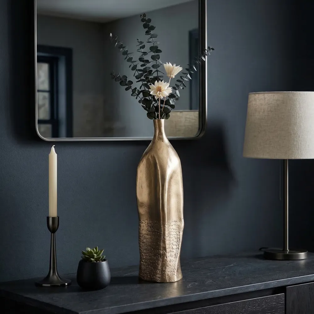SAGEBEACH GOLD VASE 20 (IN)
