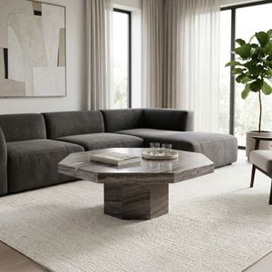 STONEVIEW BLACK COFFEE TABLE 16 (IN) 2