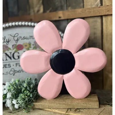 Pink Wooden Flower 13x14in
