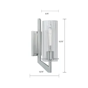 Faceted 12.75'' High 1-Light Sconce - Brushed Nickel 2