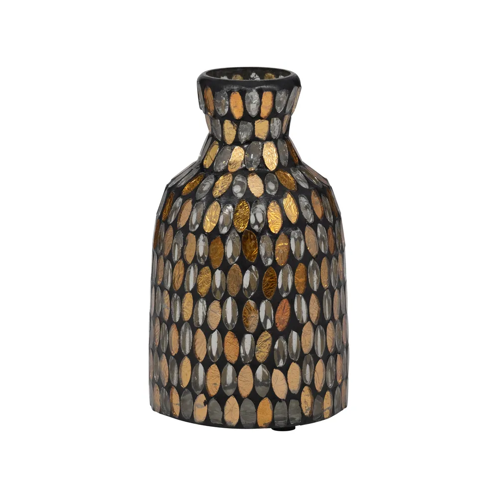 ENSLEYRIDGE BRONZE GLASS VASE 7 (IN)