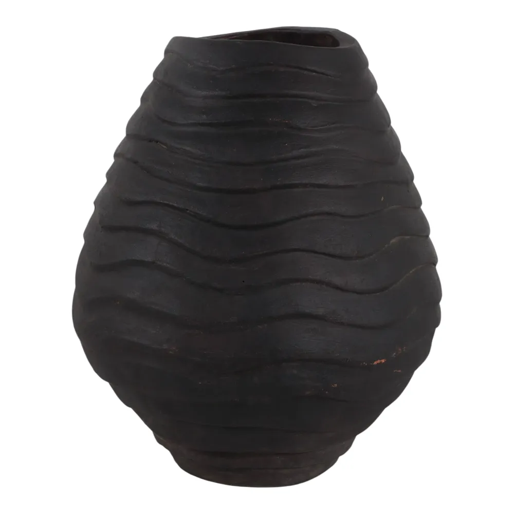 HAVENOAK BLACK VASE 14 (IN)