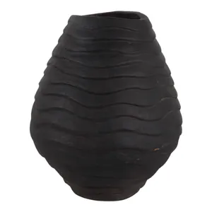 HAVENOAK BLACK VASE 14 (IN) 4