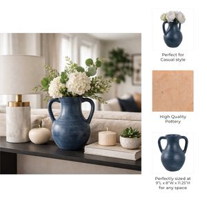 SHERMANCLIFF BLUE VASE 12 (IN) 10
