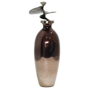 CEDARFORD BRONZE GLASS VASE 20 (IN) 3