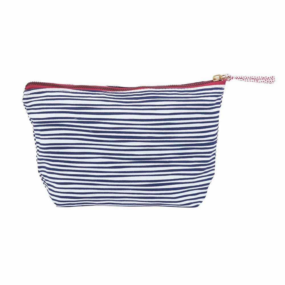 Suri Navy Medium Essential Canvas Pouch
