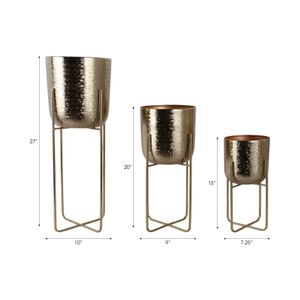 SKYECROSS SET OF 3 GOLD PLANTER 27 (IN) 10