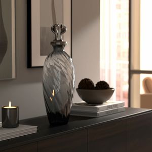 FORDHAMDALE GRAY GLASS VASE 19 (IN) 2