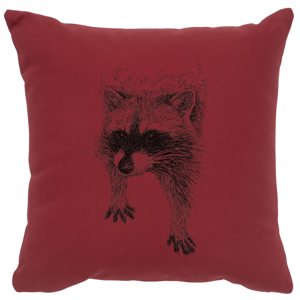 Image Pillow - Raccoon - Cotton Brick