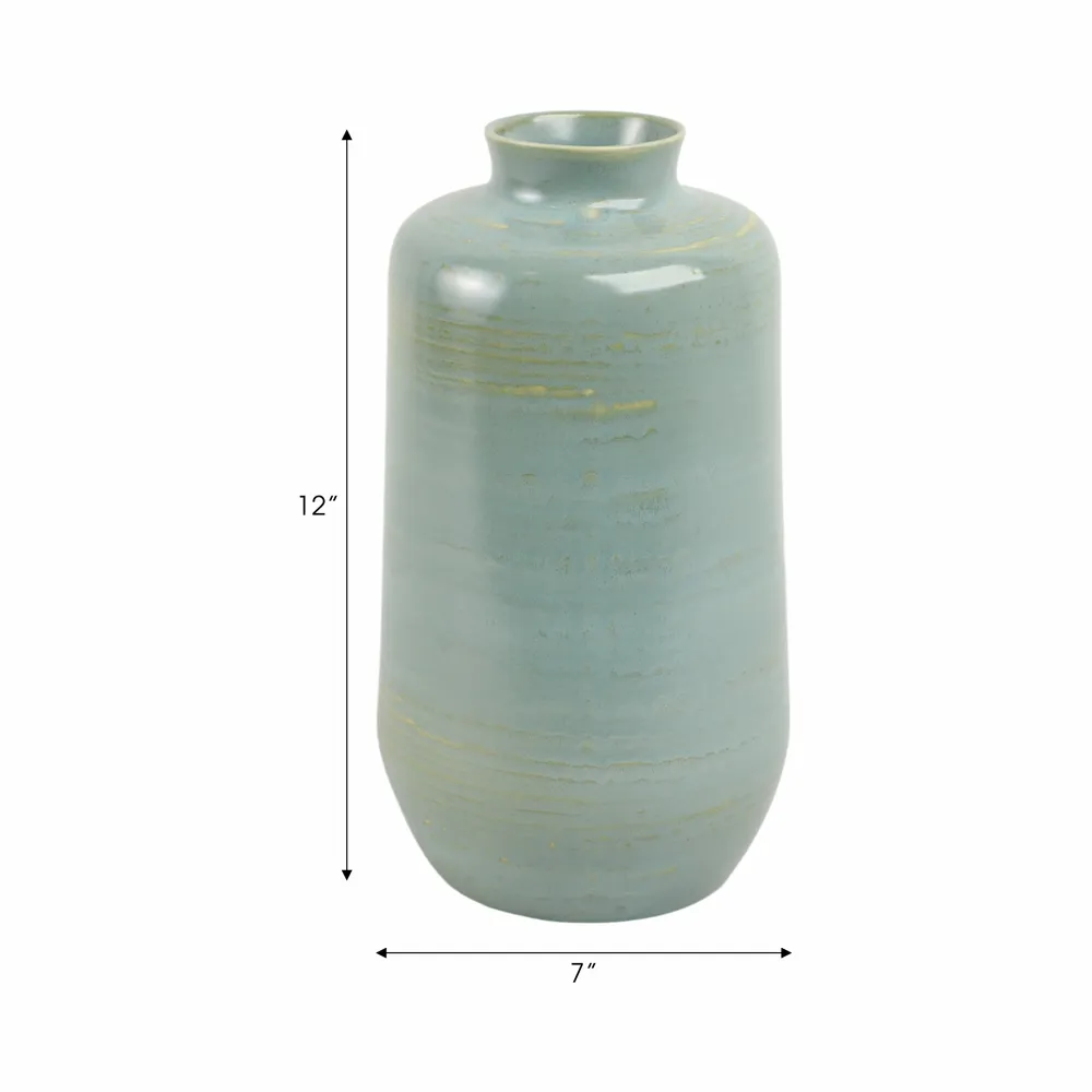 HOLLISSIDE GREEN VASE 12 (IN)