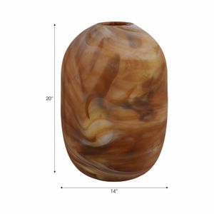 BARTONWOOD BROWN GLASS VASE 20 (IN) 9