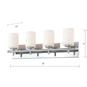 Barro 26.1'' Wide 4-Light Vanity Light - Chrome 2