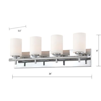 Barro 26.1'' Wide 4-Light Vanity Light - Chrome