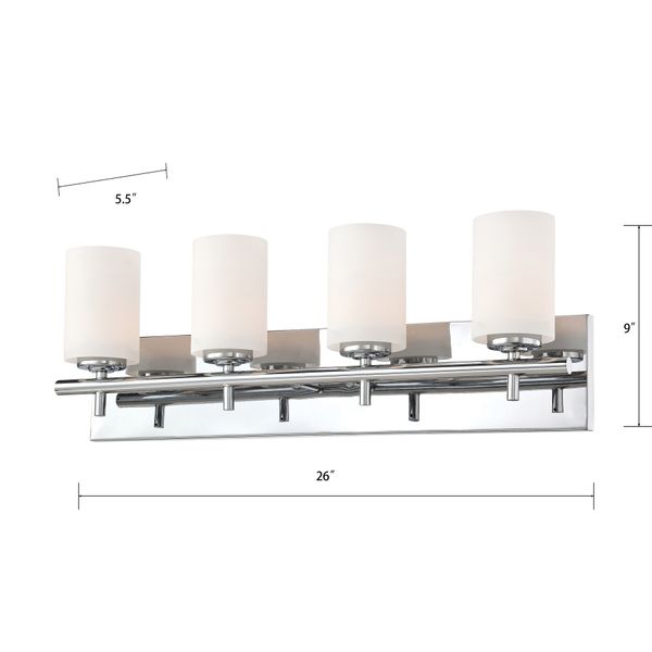 Barro 26.1'' Wide 4-Light Vanity Light - Chrome