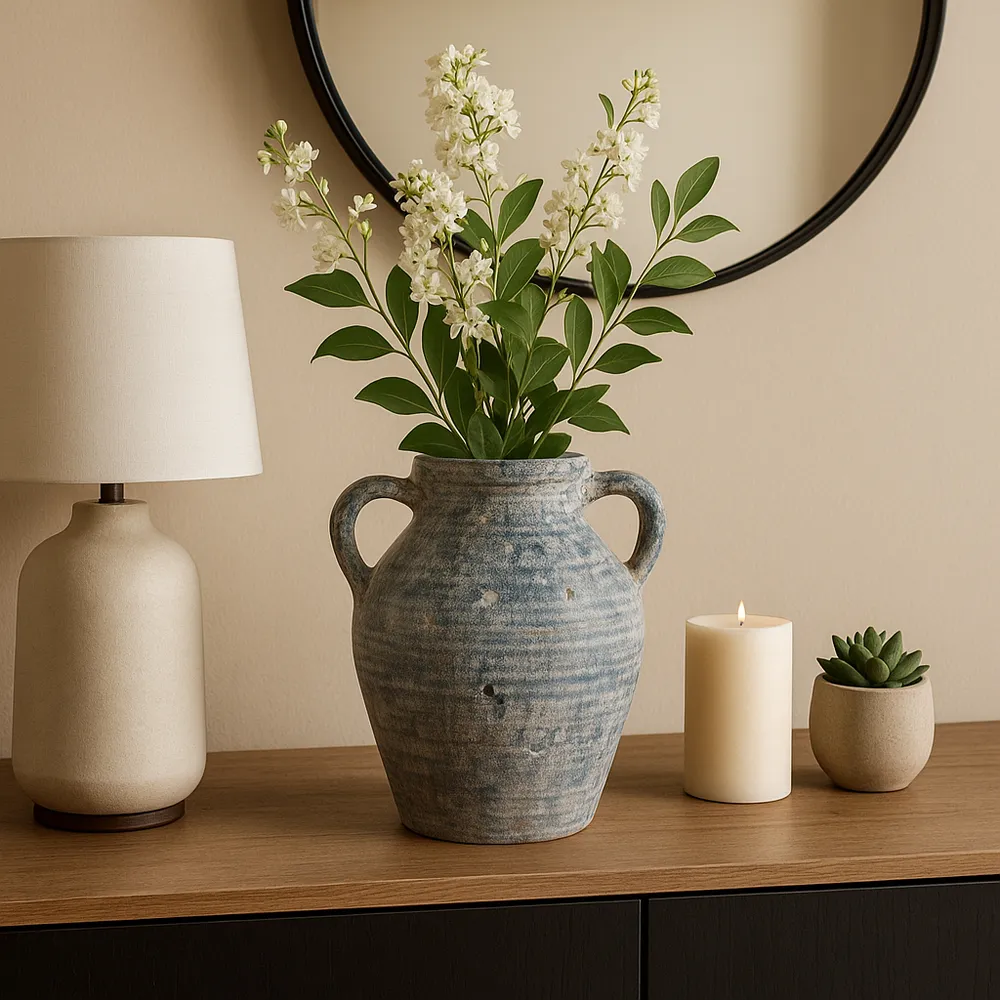 CARLINROSE BLUE VASE 13 (IN)