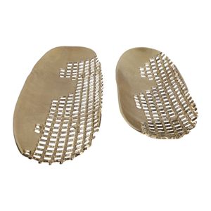 GIFFORDMORE SET OF 2 GOLD TRAY 2 (IN) 4