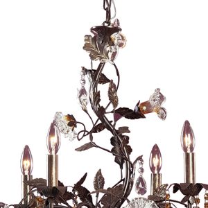 Cristallo Fiore 29'' Wide 6-Light Chandelier - Bronze 3