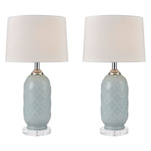 La Joliette 24'' High 2-Light Table Lamp - Set of 2 Pale Blue 1