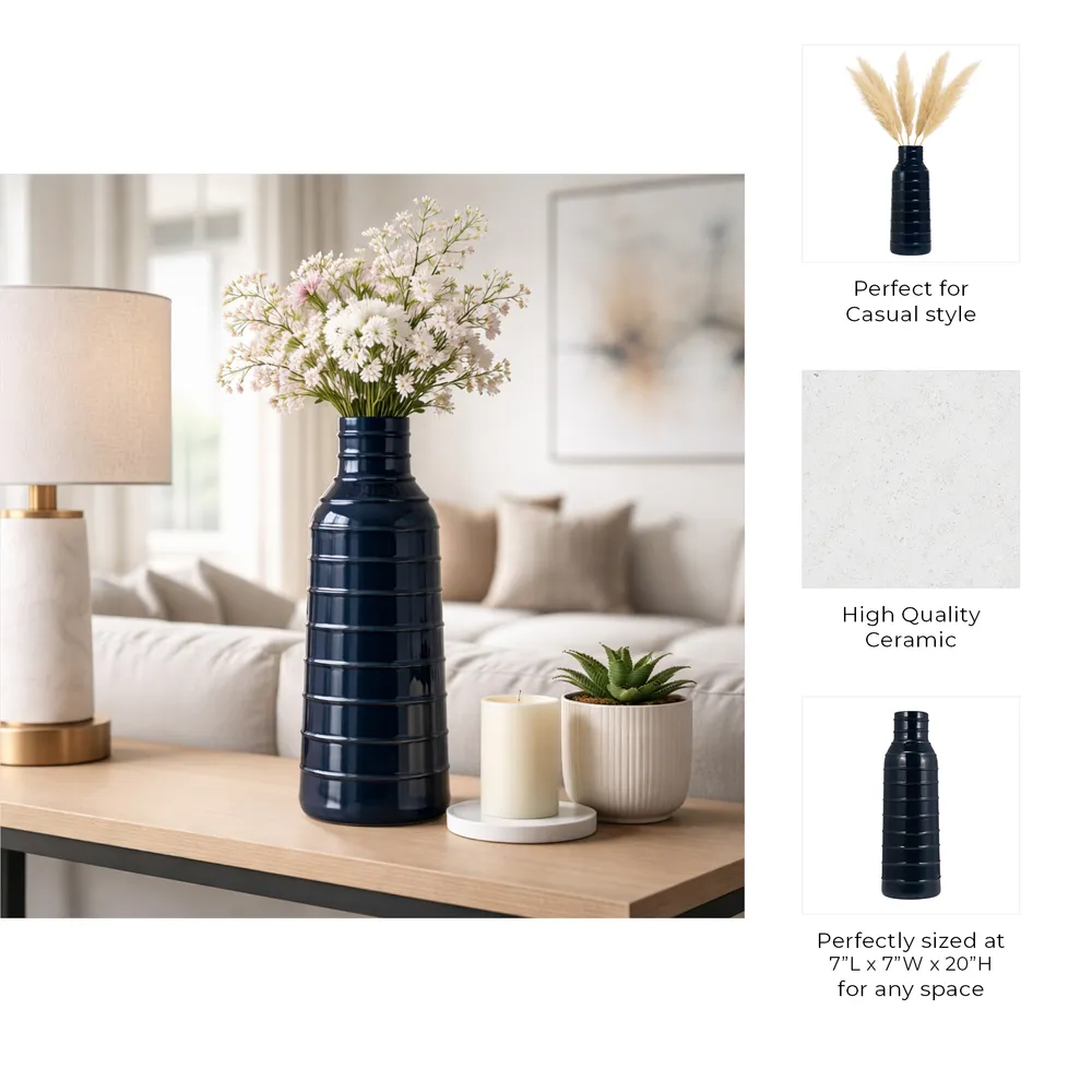 HARTONLAND BLUE VASE 20 (IN)