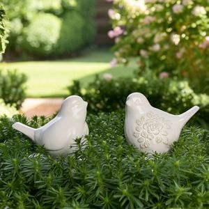FERNRUN SET OF 2 IVORY GARDEN STATUARY 6 (IN) 11