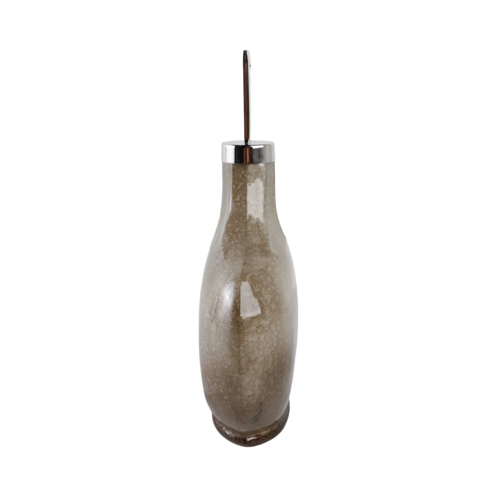 TATUMMORE WHITE GLASS VASE 16 (IN)