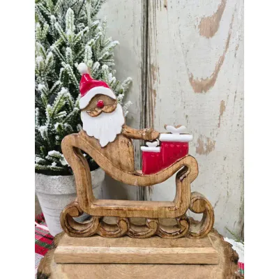 Santa on a Sleigh 8.5x7in