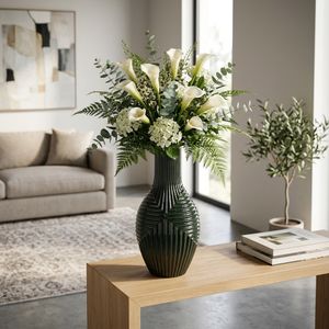 ROBINFIELD GREEN VASE 16 (IN) 11